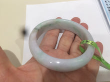 Load image into Gallery viewer, 53mm type A 100% natural certified green jadeite jade bangle U77-0727((Clearance item with big defects)
