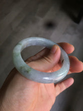 Load image into Gallery viewer, 50.5mm Certified type A 100% Natural light green/purple Jadeite Jade bangle D51-3534
