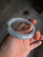 Load image into Gallery viewer, 50.5mm Certified type A 100% Natural light green/purple Jadeite Jade bangle D51-3534
