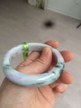 Load image into Gallery viewer, 55.2mm Certified Type A 100% Natural light green/purple/brown authentic Jadeite Jade bangle F86-6199
