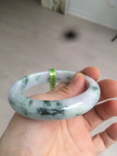 Load image into Gallery viewer, 55.2mm Certified Type A 100% Natural light green/purple/brown authentic Jadeite Jade bangle F86-6199
