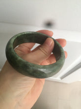 Load image into Gallery viewer, 60.5mm 100% Natural dark green/black nephrite Hetian Jade(碧玉)  bangle HF17
