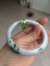 Load image into Gallery viewer, 55.2mm Certified Type A 100% Natural light green/purple/brown authentic Jadeite Jade bangle F86-6199
