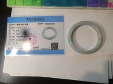 Load image into Gallery viewer, 55.7mm certified 100% natural sunny green/white jadeite jade bangle AQ29-1420
