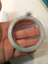 Load image into Gallery viewer, 55.7mm certified 100% natural sunny green/white jadeite jade bangle AQ29-1420
