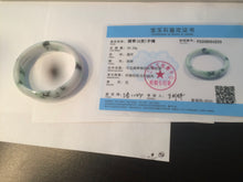 Load image into Gallery viewer, 47mm certified Type A 100% Natural green purple Jadeite Jade bangle AR59-4233
