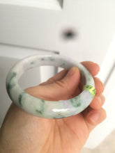 Load image into Gallery viewer, 55.2mm Certified Type A 100% Natural light green/purple/brown authentic Jadeite Jade bangle F86-6199
