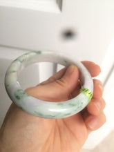 Load image into Gallery viewer, 55.2mm Certified Type A 100% Natural light green/purple/brown authentic Jadeite Jade bangle F86-6199
