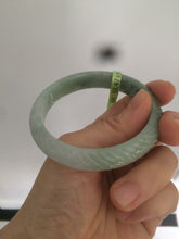 Load image into Gallery viewer, 54.5mm Certified 100% Natural type A icy watery vintage style Jadeite Jade bangle Z75-7301
