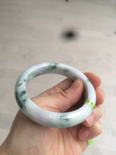 Load image into Gallery viewer, 55.2mm Certified Type A 100% Natural light green/purple/brown authentic Jadeite Jade bangle F86-6199
