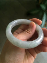 Load image into Gallery viewer, 50.5mm Certified type A 100% Natural light green/purple Jadeite Jade bangle D51-3534
