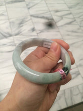 Load image into Gallery viewer, 55.2mm certified type A 100% Natural sunny green/purple/gray jadeite jade bangle A22-0106
