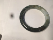 Load image into Gallery viewer, 54.5mm Type A 100% Natural dark green and white Jadeite Jade bangle AR67-4812
