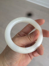 Load image into Gallery viewer, 55mm Certified 100% Natural white nephrite Hetian Jade bangle HT18-7872
