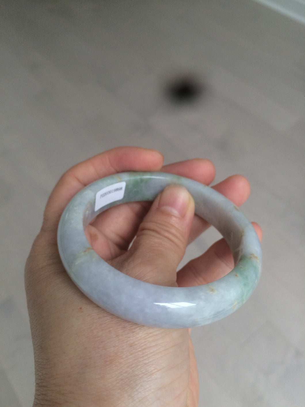 55.5mm Certified 100% natural Type A green/purple/red (福禄寿)jadeite jade bangle AJ60-9898