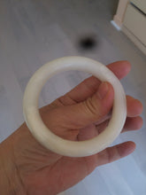 Load image into Gallery viewer, 55mm Certified 100% Natural white nephrite Hetian Jade bangle HT18-7872
