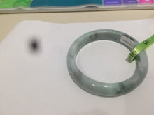 Load image into Gallery viewer, 55mm Certified type A 100% Natural green/white Jadeite bangle KS74-1313
