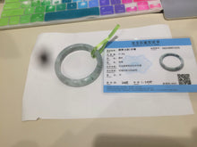 Load image into Gallery viewer, 55mm Certified type A 100% Natural green/white Jadeite bangle KS74-1313
