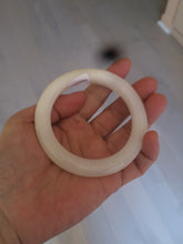 Load image into Gallery viewer, 55mm Certified 100% Natural white nephrite Hetian Jade bangle HT18-7872
