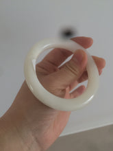 Load image into Gallery viewer, 55mm Certified 100% Natural white nephrite Hetian Jade bangle HT18-7872
