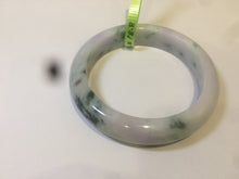 Load image into Gallery viewer, 55.2mm Certified Type A 100% Natural light green/purple/brown authentic Jadeite Jade bangle F86-6199
