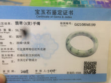 Load image into Gallery viewer, 55.2mm Certified Type A 100% Natural light green/purple/brown authentic Jadeite Jade bangle F86-6199
