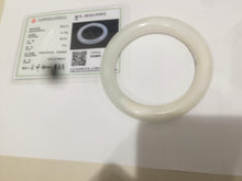 Load image into Gallery viewer, 55mm Certified 100% Natural white nephrite Hetian Jade bangle HT18-7872
