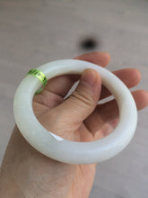 Load image into Gallery viewer, 55mm Certified 100% Natural white nephrite Hetian Jade bangle HT18-7872
