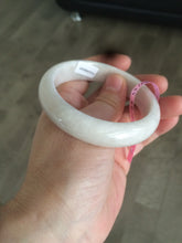 Load image into Gallery viewer, 55mm Certified Type A 100% Natural white/beige Jadeite Jade bangle L52-7215
