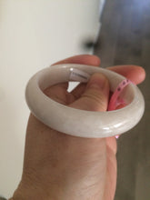 Load image into Gallery viewer, 55mm Certified Type A 100% Natural white/beige Jadeite Jade bangle L52-7215
