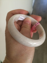 Load image into Gallery viewer, 55mm Certified Type A 100% Natural white/beige Jadeite Jade bangle L52-7215
