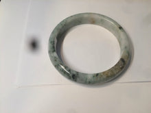 Load image into Gallery viewer, 60.8mm Certified Type A 100% Natural green yellow small flowers Jadeite Jade bangle AQ35-9157
