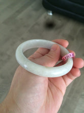 Load image into Gallery viewer, 55.2mm type A 100% Natural green/ white Jadeite Jade bangle Y54
