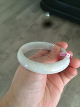Load image into Gallery viewer, 55.2mm type A 100% Natural green/ white Jadeite Jade bangle Y54
