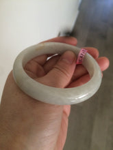 Load image into Gallery viewer, 55.2mm type A 100% Natural green/ white Jadeite Jade bangle Y54
