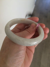 Load image into Gallery viewer, 55.2mm type A 100% Natural green/ white Jadeite Jade bangle Y54
