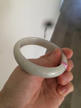 Load image into Gallery viewer, 55.2mm type A 100% Natural green/ white Jadeite Jade bangle Y54
