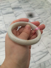 Load image into Gallery viewer, 55.2mm type A 100% Natural green/ white Jadeite Jade bangle Y54
