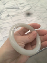 Load image into Gallery viewer, 58mm Certified Type A 100% Natural beige/white Hetian (nephrite) round cut Jade bangle AD40-7728卖了
