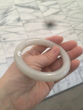 Load image into Gallery viewer, 58mm Certified Type A 100% Natural beige/white Hetian (nephrite) round cut Jade bangle AD40-7728卖了
