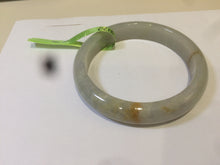 Load image into Gallery viewer, 58.5mm certified 100% natural green/yellow  jadeite jade bangle AE44-8521
