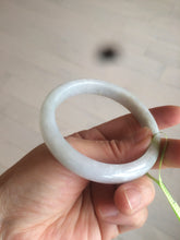 Load image into Gallery viewer, 57.7mm certificated type A 100% Natural light green/white Jadeite Jade bangle R70-0274
