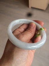 Load image into Gallery viewer, 57.7mm certificated type A 100% Natural light green/white Jadeite Jade bangle R70-0274
