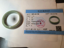 Load image into Gallery viewer, 51mm certified Type A 100% Natural green Jadeite Jade bangle X118-7752
