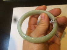 Load image into Gallery viewer, 53.8mm certified Type A 100% Natural light apple green Jadeite Jade bangle S28-6276
