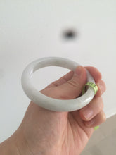 Load image into Gallery viewer, 57.7mm certificated type A 100% Natural light green/white Jadeite Jade bangle R70-0274
