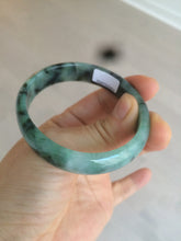 Load image into Gallery viewer, 51mm certified Type A 100% Natural green/blue oval Jadeite Jade bangle AQ41-2254
