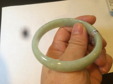 Load image into Gallery viewer, 53.8mm certified Type A 100% Natural light apple green Jadeite Jade bangle S28-6276
