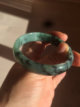 Load image into Gallery viewer, 51mm certified Type A 100% Natural green/blue oval Jadeite Jade bangle AQ41-2254
