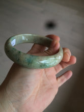 Load image into Gallery viewer, 59.5mm certified Type A 100% Natural sunny green gray yellow purple (FU LU Shou)Jadeite bangle D68-3750
